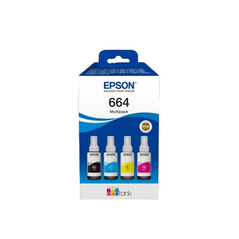 Набір чорнил EPSON 664 EcoTank в упаковці 4 кольори (C13T66464A)