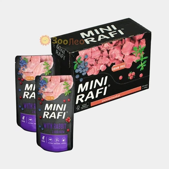 Влажный корм для собак мелких пород Dolina Noteci RAFI Mini, с кроликом, пауч, 150 г (10 шт)