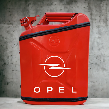 Подарочная канистра мини-бар с дозаправкой 20л OPEL марка авто, uwest, Красная