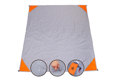 Розкладний пляжний зручний легкий килимок від Outdoors Pocket Mat 140 х 150 см Помаранчовий