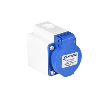 Розетка&nbsp;силовая&nbsp;стационарная&nbsp;ENERGIO&nbsp;112(2P+PE)&nbsp;Schuko&nbsp;16A&nbsp;220В&nbsp;IP44