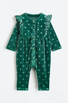 Ромпер для девочки зеленый в горох H&M 92см (400097546)