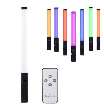 Портативная Led лампа для селфи с пультом H1 |RGB, 50 cm| Черный