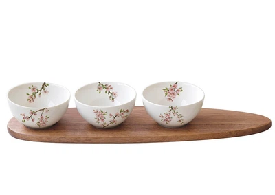 Набор из 3 салатников и подставки Easy Life Sakura 10,5 см (R1088#SAKU)