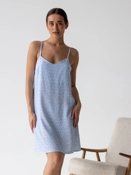 Ночная рубашка женская BARWA garments 0342 S Цветочек на светло-голубом (2110003421035)