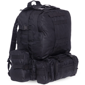 Рюкзак тактичний рейдовий з подсумками Zelart Sprinter 7100 50 літрів Black