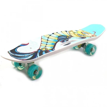 Пенни борд Penny Skating (28") светящиеся Fish (2T2015) с ручкой
