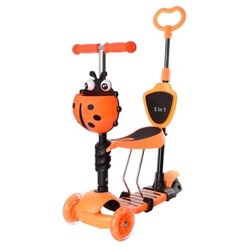 Самокат трехколесный 5 в 1 Scooter My Go Max оранжевый