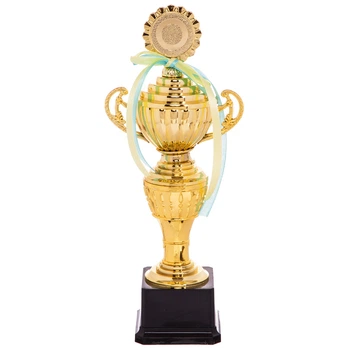 Кубок спортивный с ручками и крышкой приз спортивный SP-Sport Heroe 7895C высота 33 см Gold
