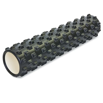 Массажный ролик для рук и ног роллер Grid Rumble Roller Zelart 61x14 см FI-6280 Black