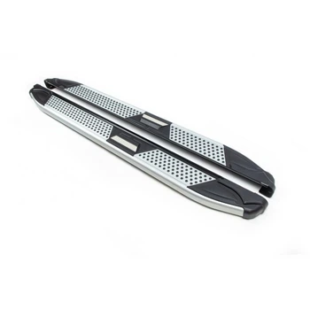 Бокові пороги Mevsim Grey (2 шт., Алюміній) для Nissan Pathfinder R52 2012-2021 рр brr753+mvs193