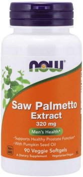 Экстракт ягод Со Пальметто NOW Foods Saw Palmetto Extract 320 mg 90 капс