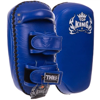 Пады для тайского бокса Тай-пэды 35x18x11см Кожа TOP KING Ultimate цвет синий TKKPU-S