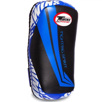 Пады для тайского бокса Тай-пэды 35x20x10см кожа TWINS черный-синий FKPL10-43-M