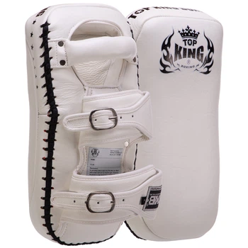 Пады для тайского бокса Тай-пэды 37x19x11см кожа TOP KING Extreme цвет белый TKKPE-BU-L