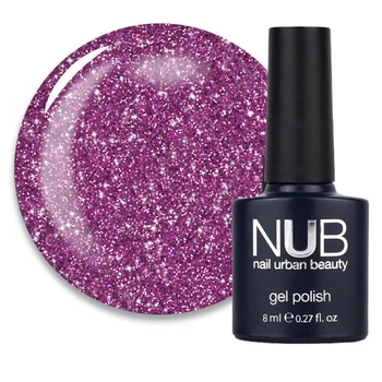 Гель-лак NUB 111 Monoceros розовый с блестками и слюдой 8 мл (096200206861)