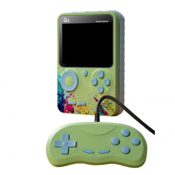 Портативная игровая консоль G5 500 игр с джойстиком и экраном 3 дюйма Зеленая