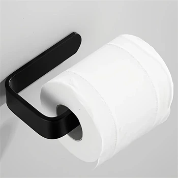 Тримач для туалетного паперу пластиковий настінний 10×7×15,5 см Black
