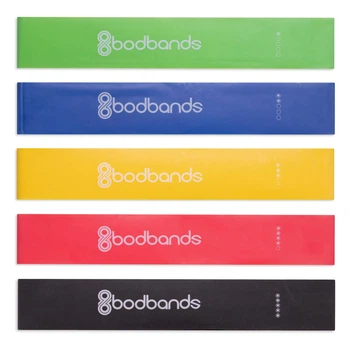 Набір резинок для управ стрічки опорів 5шт LOOP BANDS Bodbands (латекс, 600x50мм, товщ.-0,35мм, 0,5мм, 0,7мм, 1мм, 1,2мм) (FI-6318)