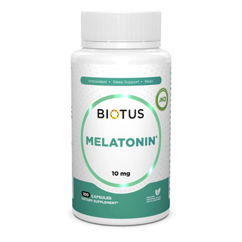Мелатонін, Melatonin, Biotus, 10 мг, 100 капсул (BIO-530456)