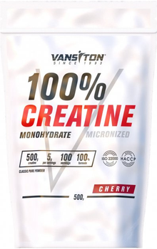 Vansiton, Креатина моногидрат, сила креатина, вишня 500 г (VAN-59183)