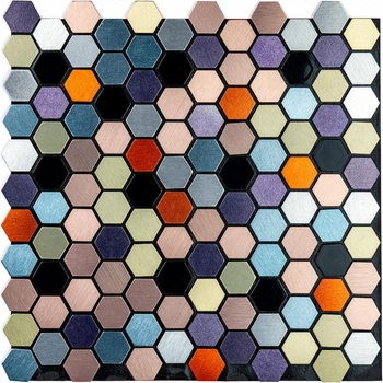 Самоклеюча алюмінієва плитка Sticker Wall 300х300х3мм (3DPanda-1935)