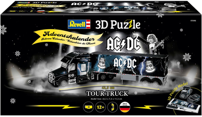3D Пазл Revell Adventskalender AC/DC Tour Truck 42.5 x 7.5 x 11.3 см 83 деталей (4009803010465)