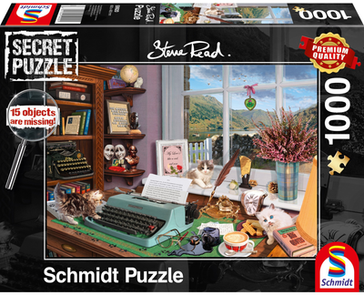 Puzzle Schmidt Steve Read At the Desk 69.3 x 49.3 cm 1000 elementów (4001504599201)