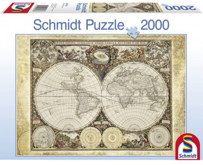 Puzzle Schmidt Historical World Map 96.8 x 69.2 cm 2000 elementów (4001504581787)