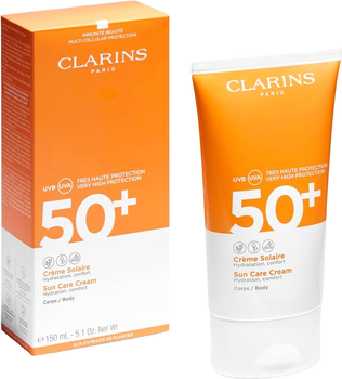 Krem przeciwsłoneczny do ciała Clarins nawilżający SPF 50+ 150 ml (3380810305029)