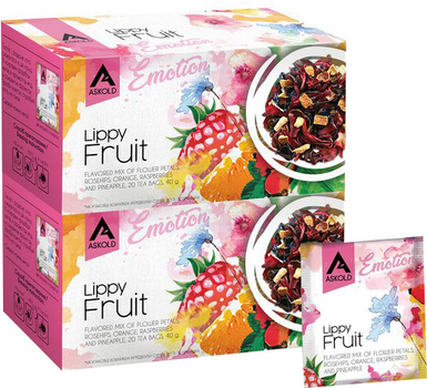 Набір чаю Askold Emotion Lippy fruit 2 пачки по 20 конвертів х 2 г (4820275500649)