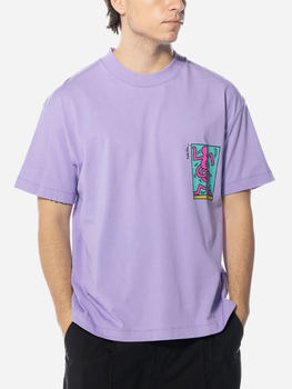 T-shirt bawełniany męski Jungles Jungles Keith Haring Pink Ma SS-PM-PUR M Fioletowy (840274649266)