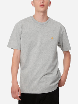 Футболка довга чоловіча Carhartt Chase I026391-00MXX L Сіра (4064958265979)