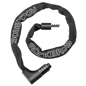 Кодовий ланцюговий велосипедний замок ROCKBROS D4GL Чорний (RB-D4GL-C-4750)