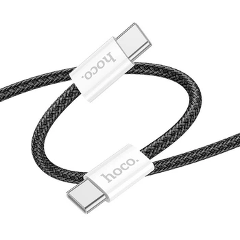 USB кабель Type-C на Type-C HOCO Source 60W charging data cable (2m, PD2.0, 60W, 20V 3A). Black