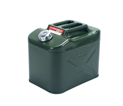 Каністра Merlion YT-HS-FX-20L, металева з клапаном + гнучка лійка, 20л, 355х255х310мм, Green