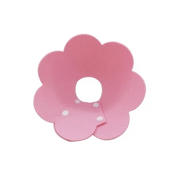 Воротник-подушка для кошек Lesko DT-1063 Flower Pink M послеоперационный защитный от вылизывания