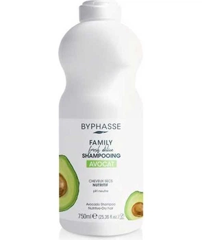 Шампунь для сухих волос Byphasse Family Fresh Delice c авокадо 750 мл