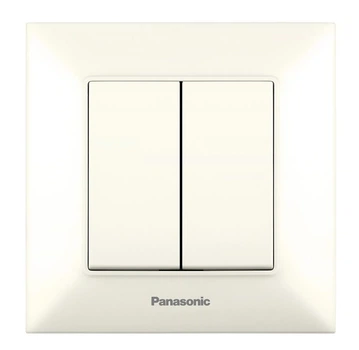 Вимикач двоклавішний Panasonic Arkedia Slim крем WNTC0009-2BG