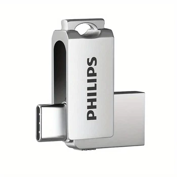 Флешка Philips 2в1 128GB Type-C/USB 3.2 для Macbook/Android/ПК
