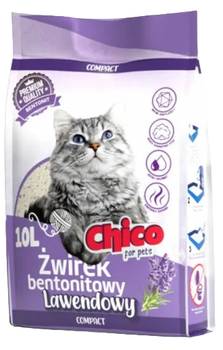 Żwirek Chico Compact Lawenda dla kota Bentonitowy 10 l (5902838918067)