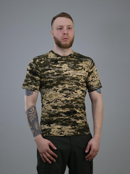 Військова бавовняна футболка піксель, армійська камуфляжна футболка піксель ЗСУ 44