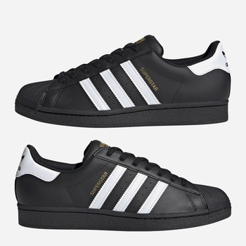 Sneakersy męskie skórzane do kostki adidas Originals Superstar EG4959 43.5 (UK 9) Czarne (4062051419121)