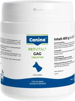 Мінеральний комплекс Canina Petvital GAG для собак для суглобів і тканин глюкозамін з екстрактом мідій 600 г 600 таблеток (4027565723324)