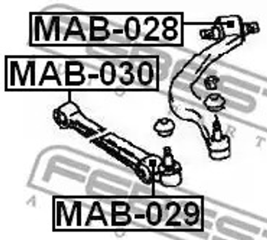 Сайлентблок рычага MITSUBISHI ECLIPSE, FEBEST (MAB030)