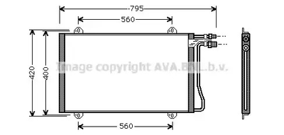Радиатор, конденсор кондиционера MERCEDES-BENZ SPRINTER, AVA COOLING (MS5219)