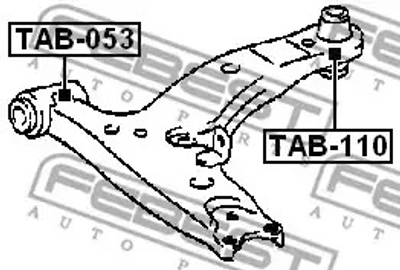 Сайлентблок рычага TOYOTA COROLLA, FEBEST (TAB110)