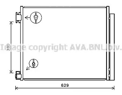 Радиатор, конденсор кондиционера RENAULT ESPACE, NISSAN X-TRAIL, AVA COOLING (DN5422D)