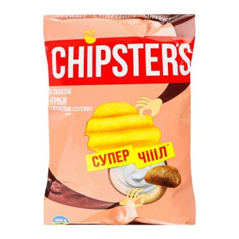 Чипси Chipster`s Гриби з вершковим соусом картопляні 110г