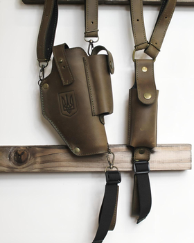 Кобура оперативна Leaflet Leather шкіряна для ПМ Глок ТТ Форт універсальна